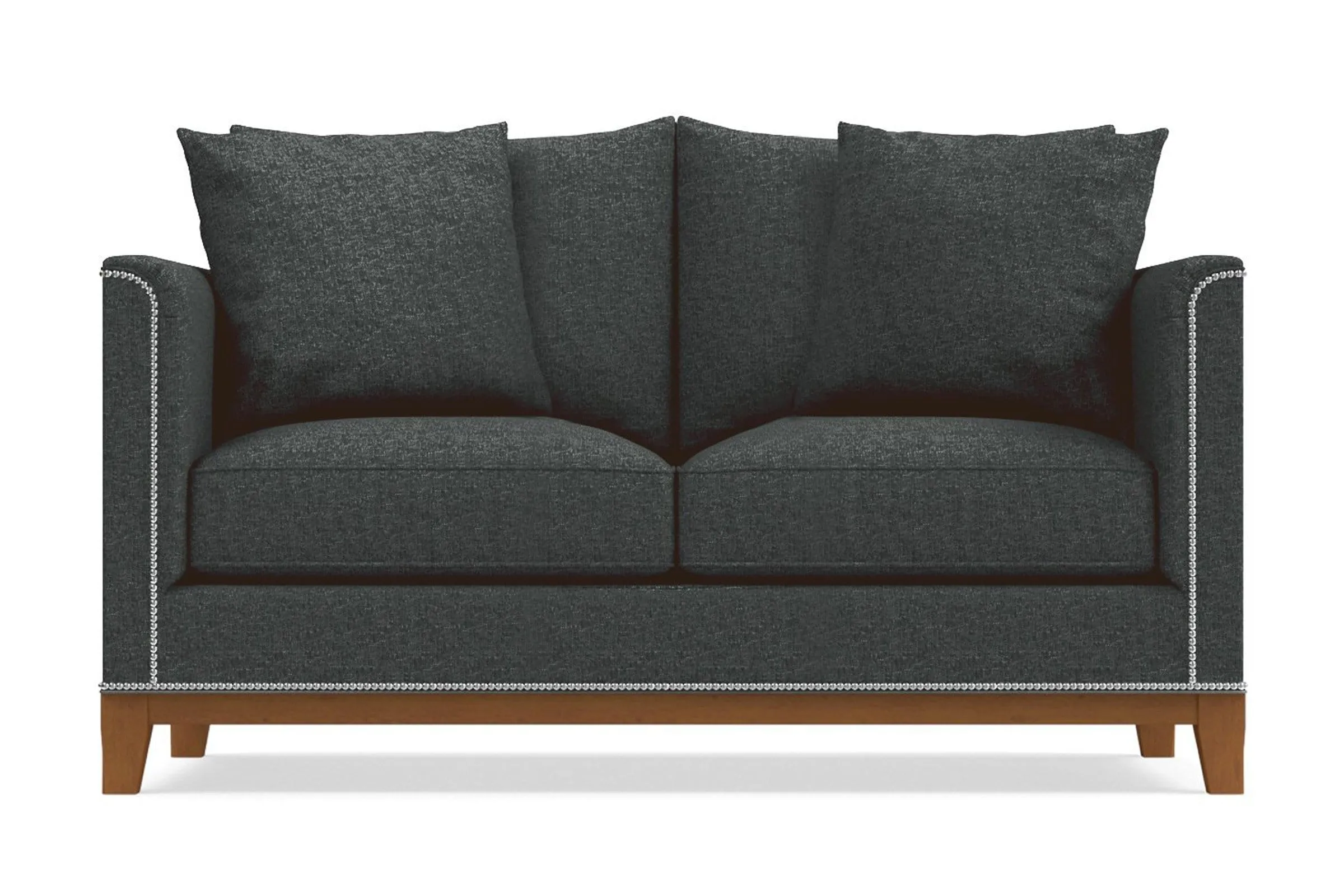 La Brea Apartment Size Sleeper Sofa Bed :: Leg Finish: Pecan / Sleeper Option: Memory Foam Mattress