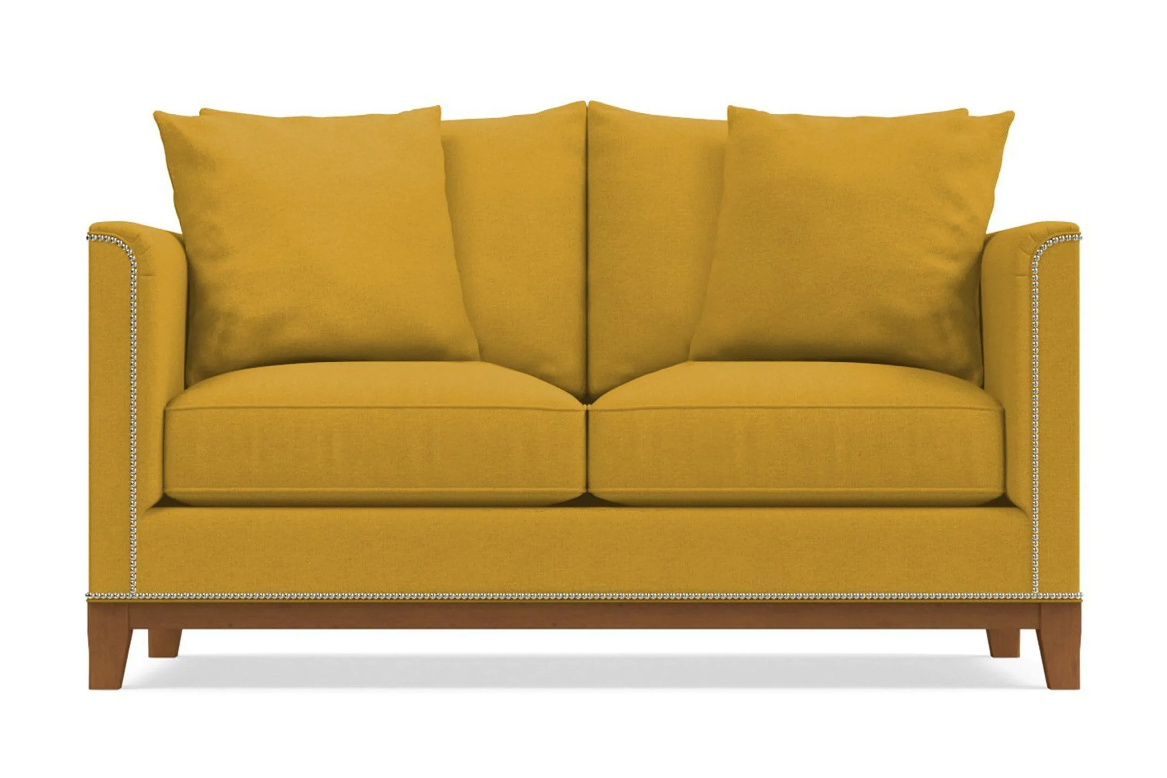 La Brea Apartment Size Sleeper Sofa Bed :: Leg Finish: Pecan / Sleeper Option: Memory Foam Mattress