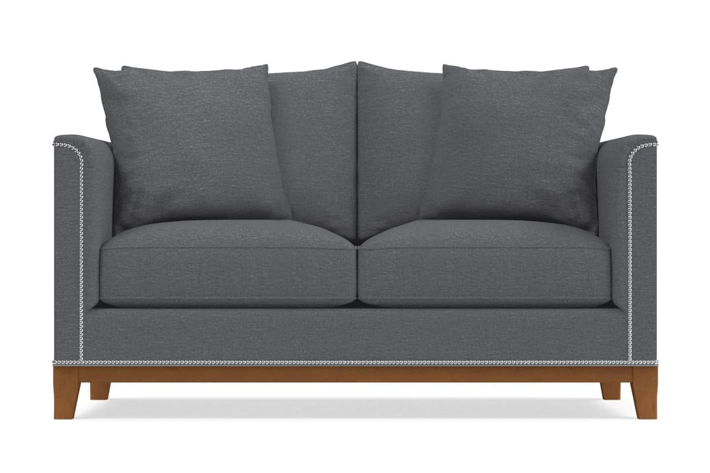 La Brea Apartment Size Sleeper Sofa Bed :: Leg Finish: Pecan / Sleeper Option: Memory Foam Mattress