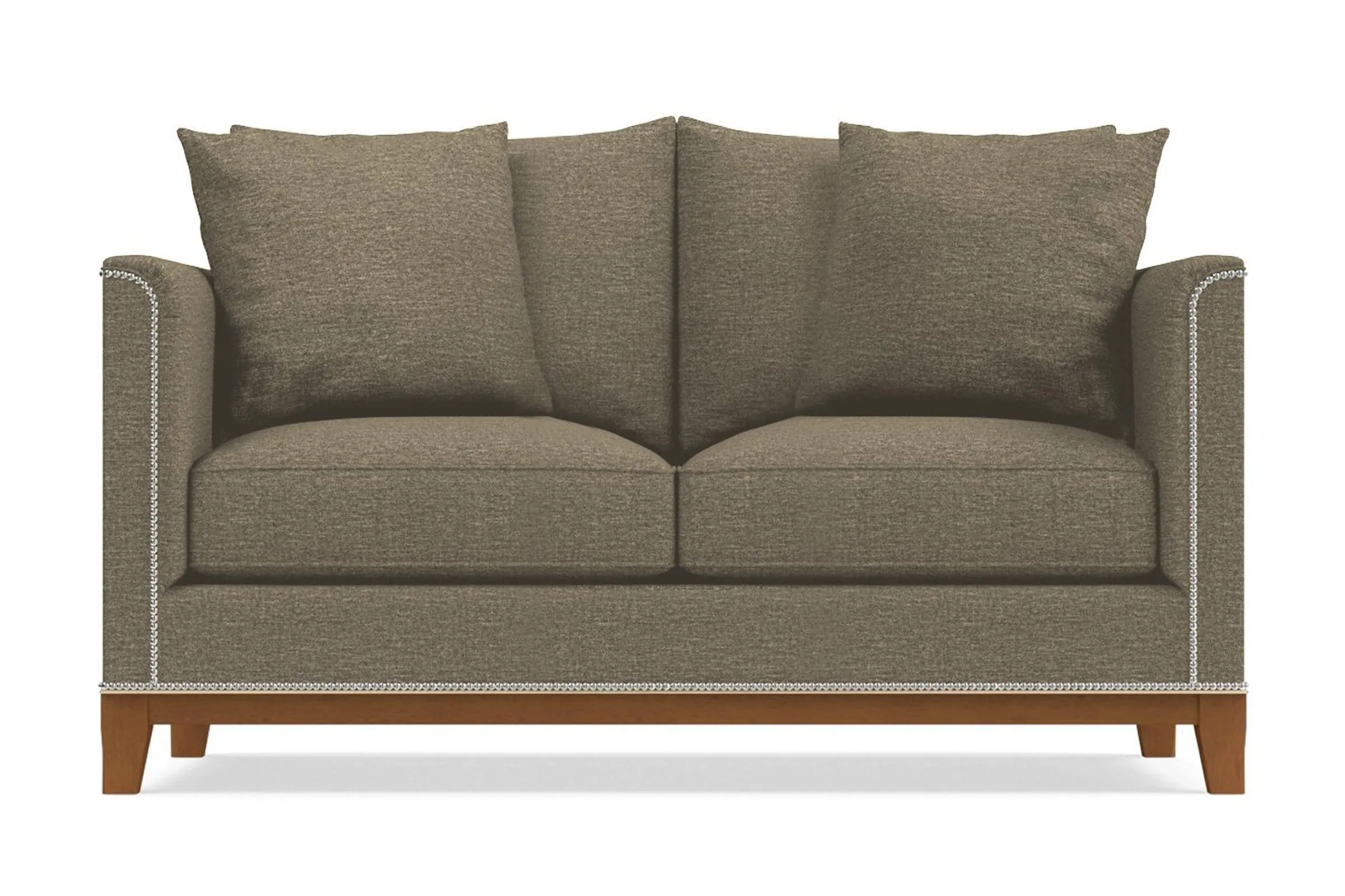 La Brea Apartment Size Sleeper Sofa Bed :: Leg Finish: Pecan / Sleeper Option: Memory Foam Mattress