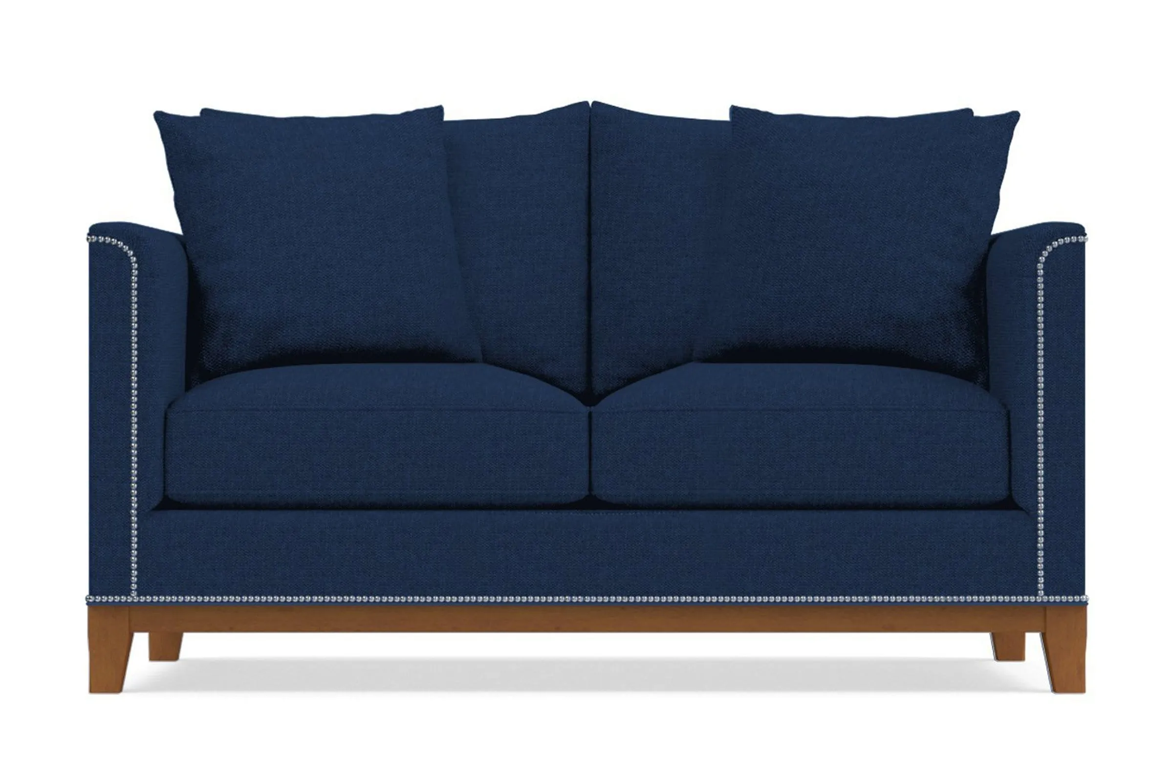 La Brea Apartment Size Sleeper Sofa Bed :: Leg Finish: Pecan / Sleeper Option: Memory Foam Mattress