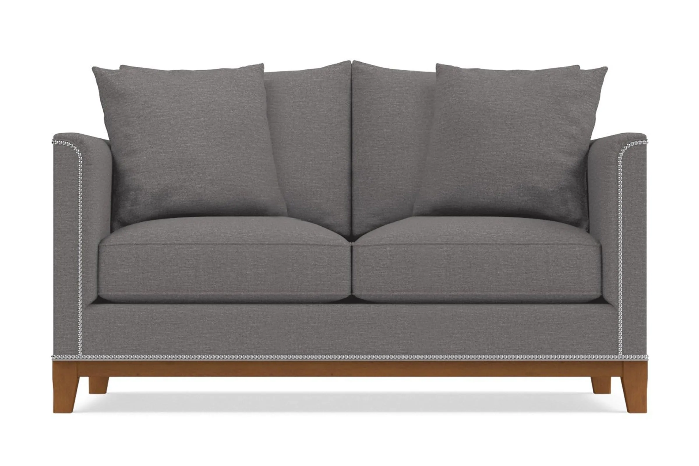 La Brea Apartment Size Sleeper Sofa Bed :: Leg Finish: Pecan / Sleeper Option: Memory Foam Mattress