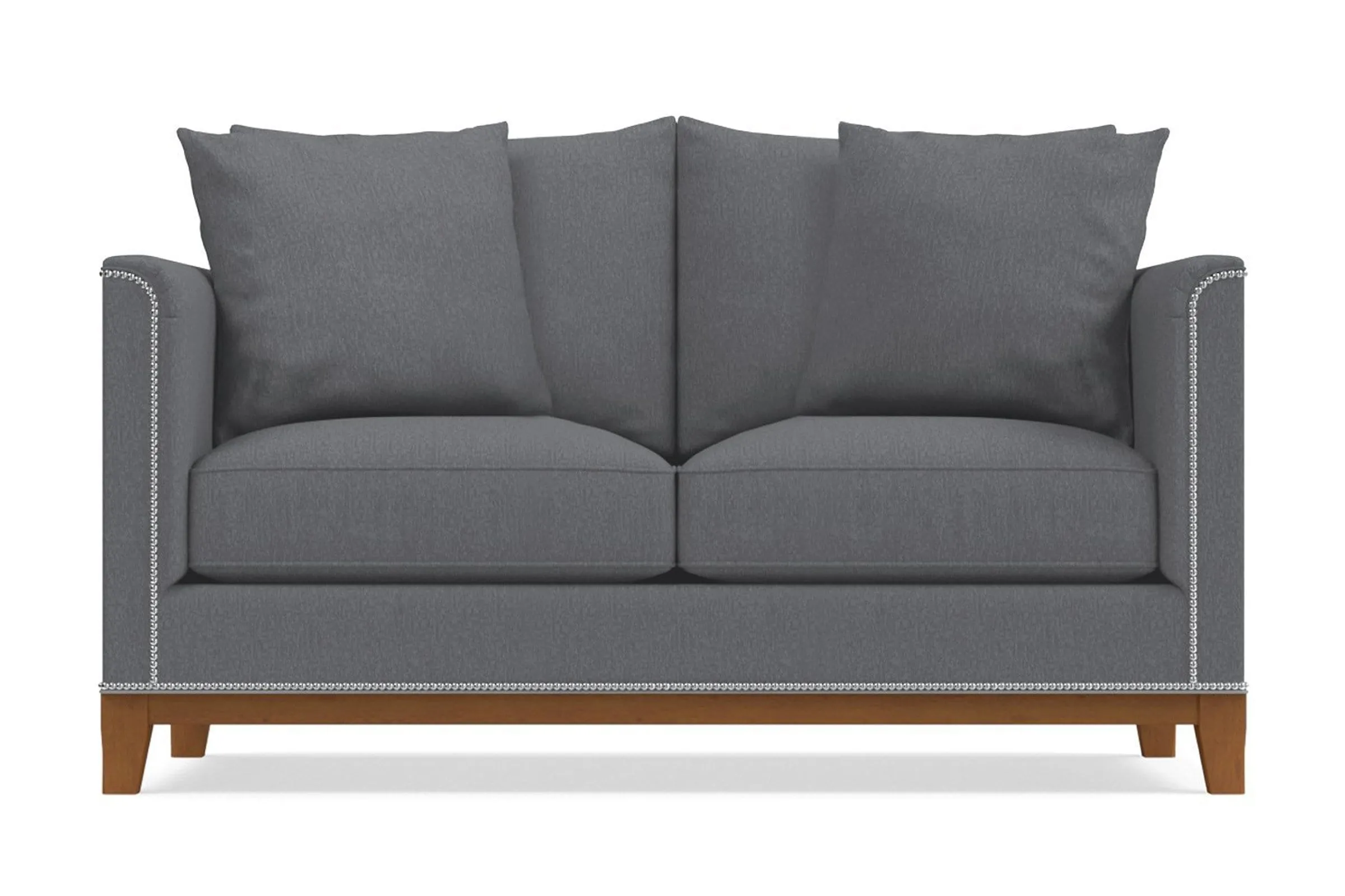 La Brea Apartment Size Sleeper Sofa Bed :: Leg Finish: Pecan / Sleeper Option: Memory Foam Mattress