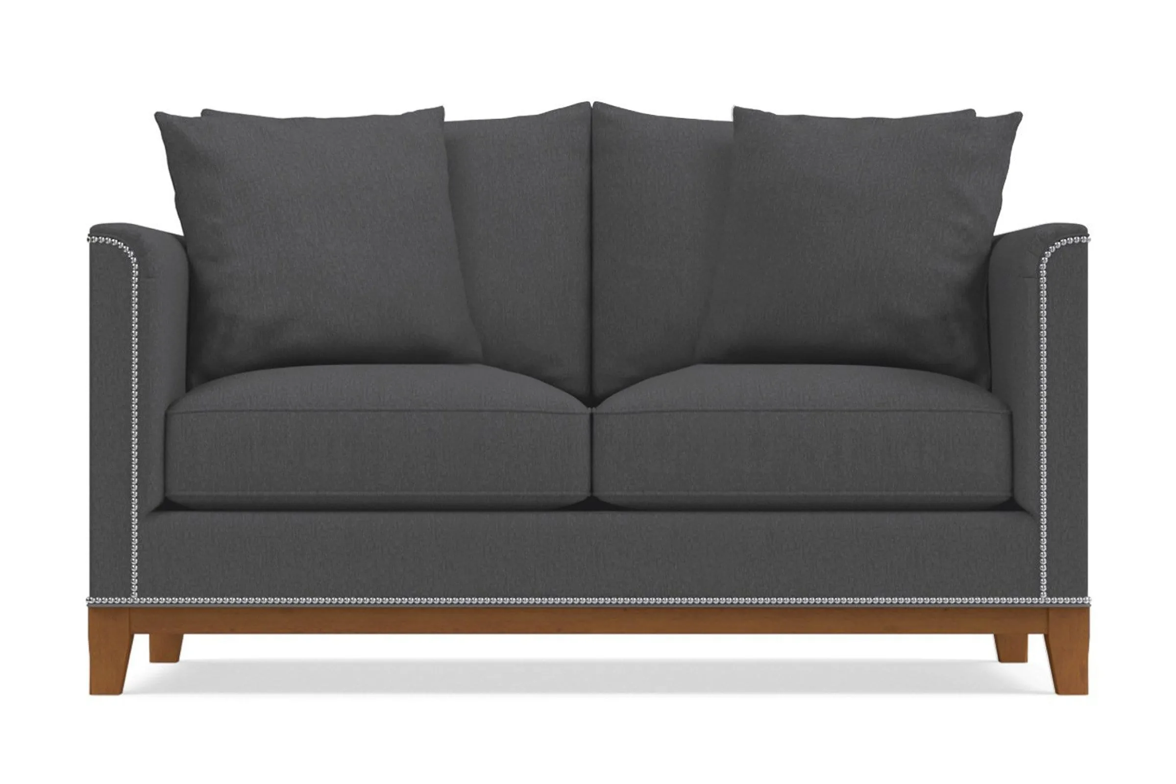 La Brea Apartment Size Sleeper Sofa Bed :: Leg Finish: Pecan / Sleeper Option: Memory Foam Mattress