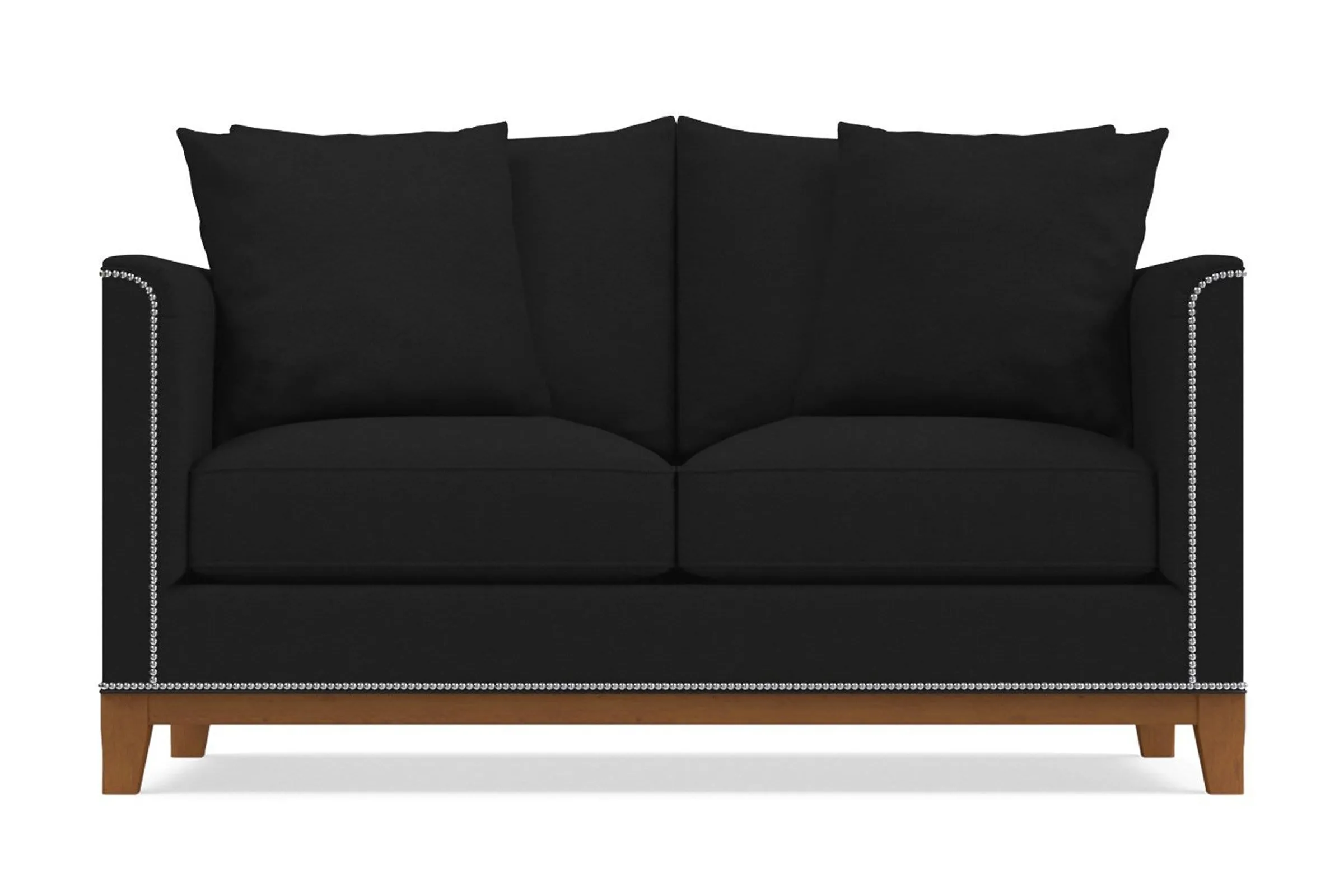 La Brea Apartment Size Sleeper Sofa Bed :: Leg Finish: Pecan / Sleeper Option: Memory Foam Mattress