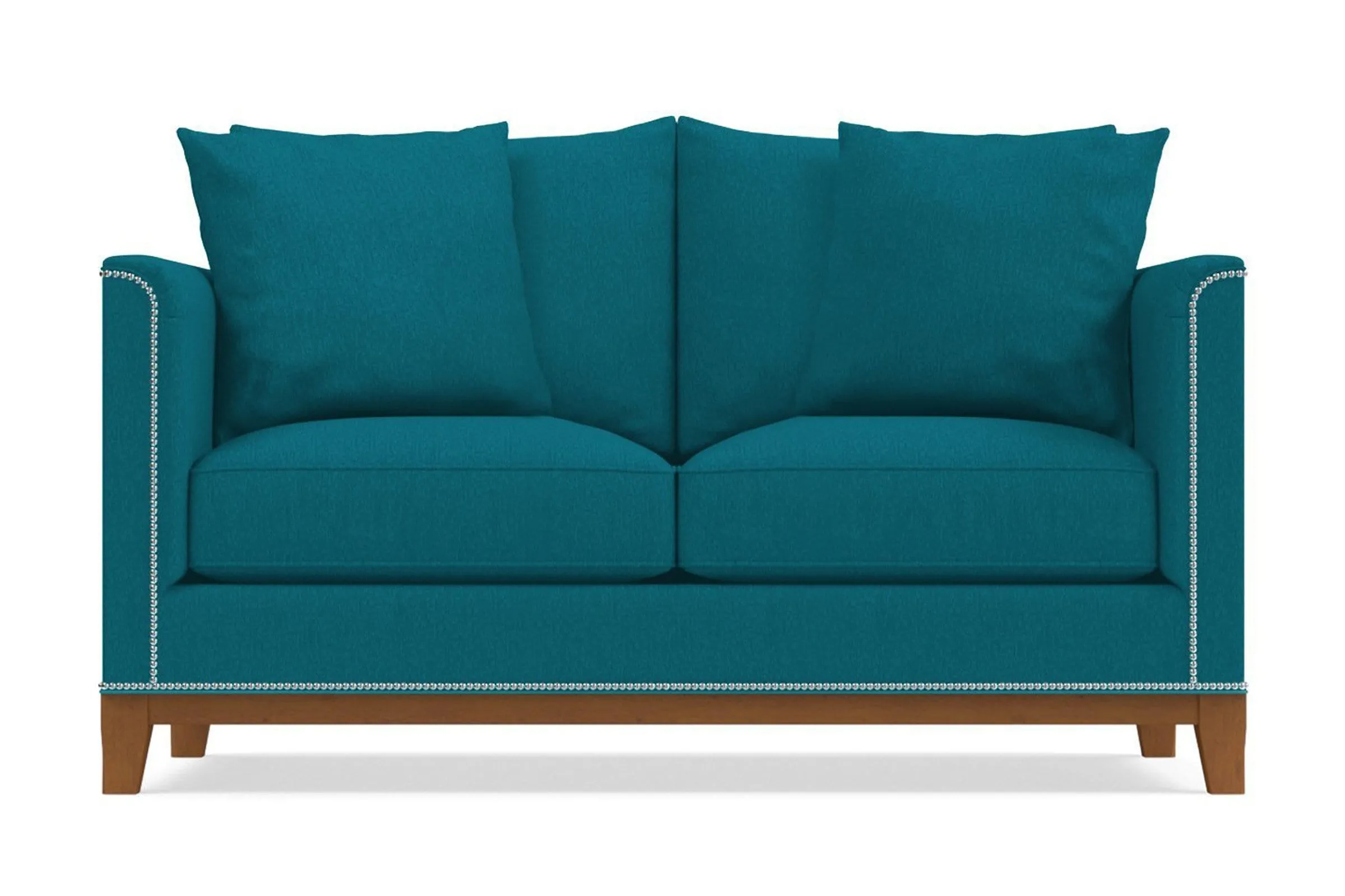 La Brea Apartment Size Sleeper Sofa Bed :: Leg Finish: Pecan / Sleeper Option: Memory Foam Mattress