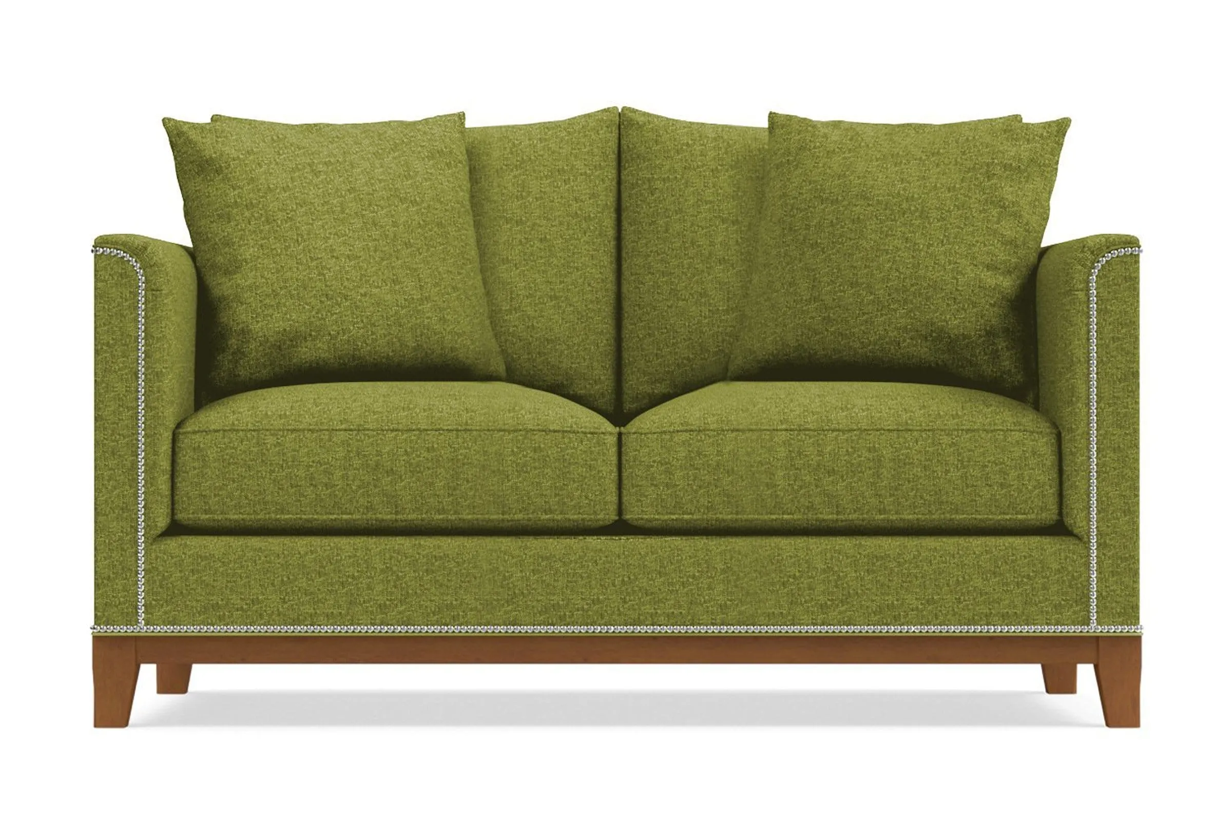 La Brea Apartment Size Sleeper Sofa Bed :: Leg Finish: Pecan / Sleeper Option: Memory Foam Mattress