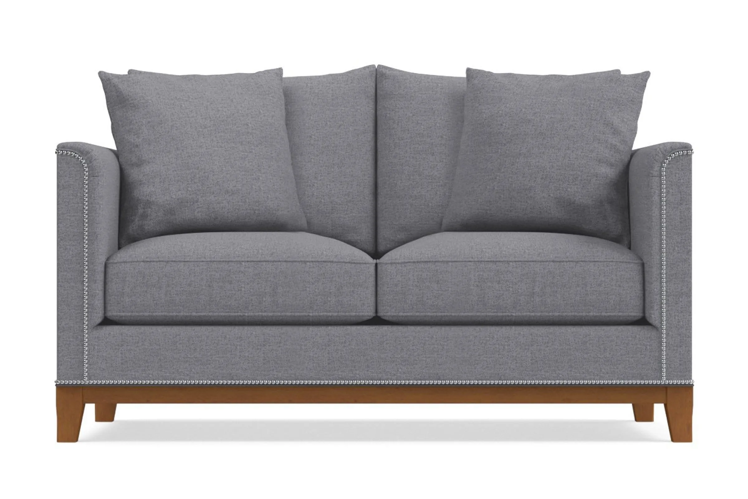 La Brea Apartment Size Sleeper Sofa Bed :: Leg Finish: Pecan / Sleeper Option: Memory Foam Mattress