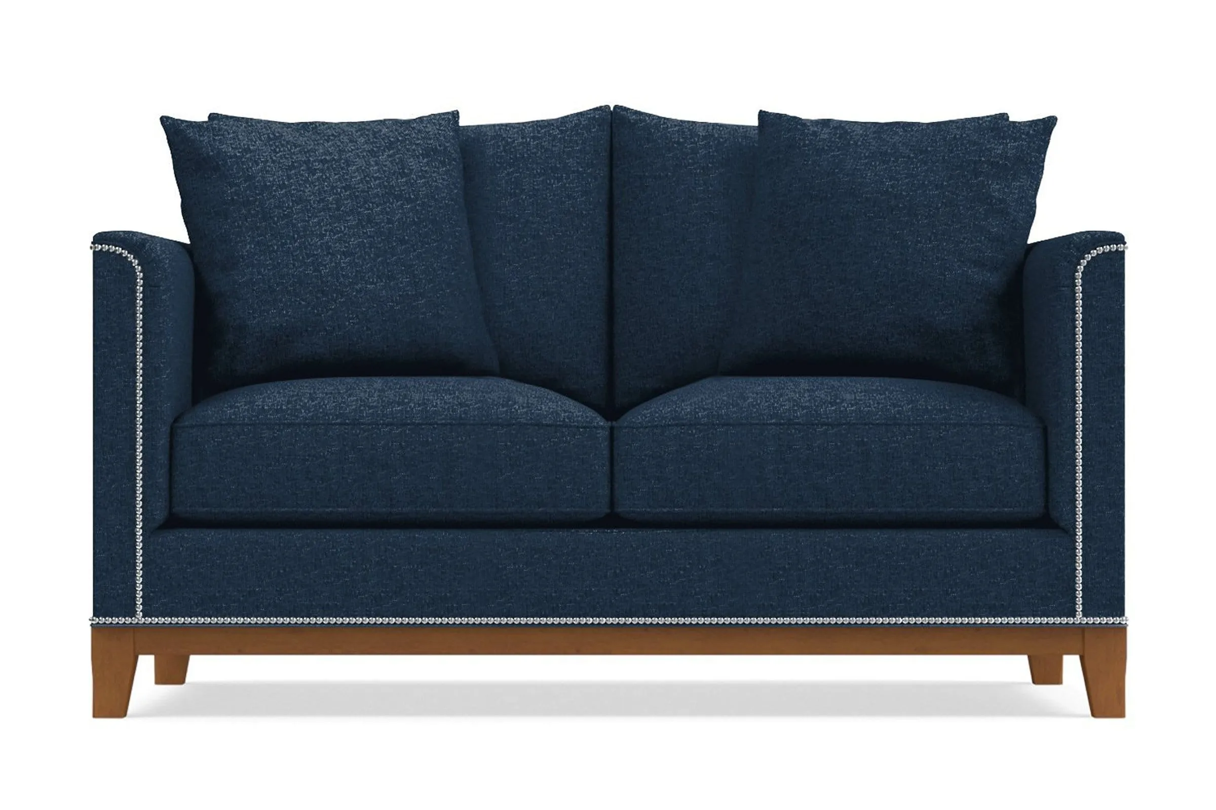 La Brea Apartment Size Sleeper Sofa Bed :: Leg Finish: Pecan / Sleeper Option: Memory Foam Mattress