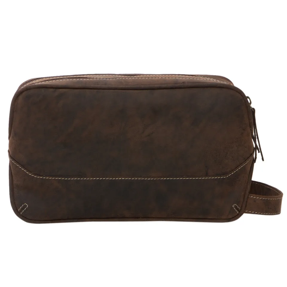 Leather Toiletries Wash Bag