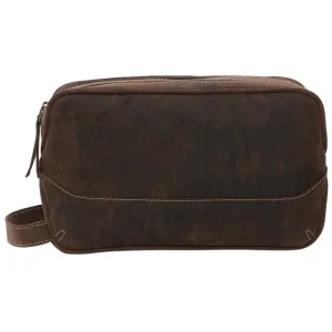 Leather Toiletries Wash Bag