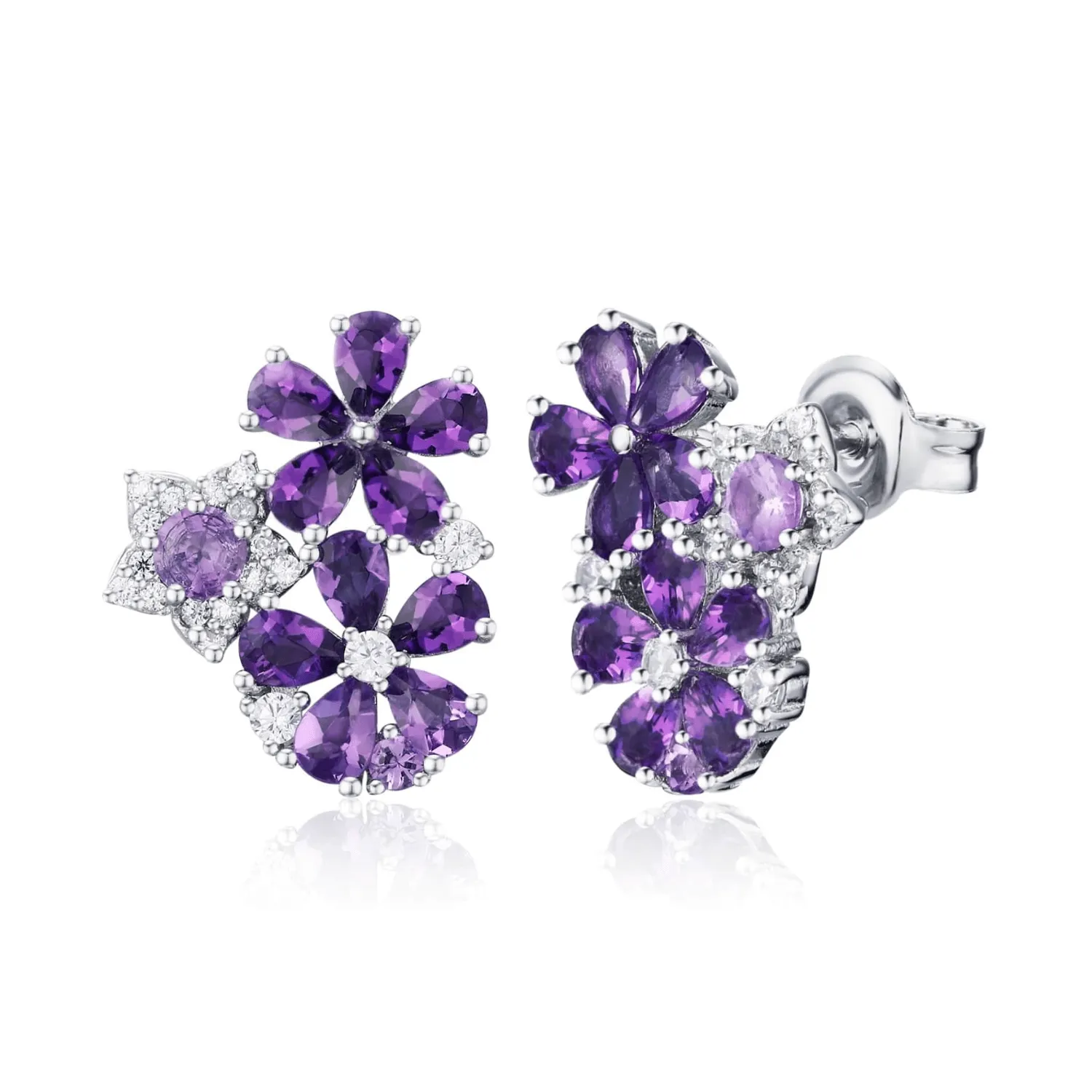 Lilac Blossom Amethyst Earrings