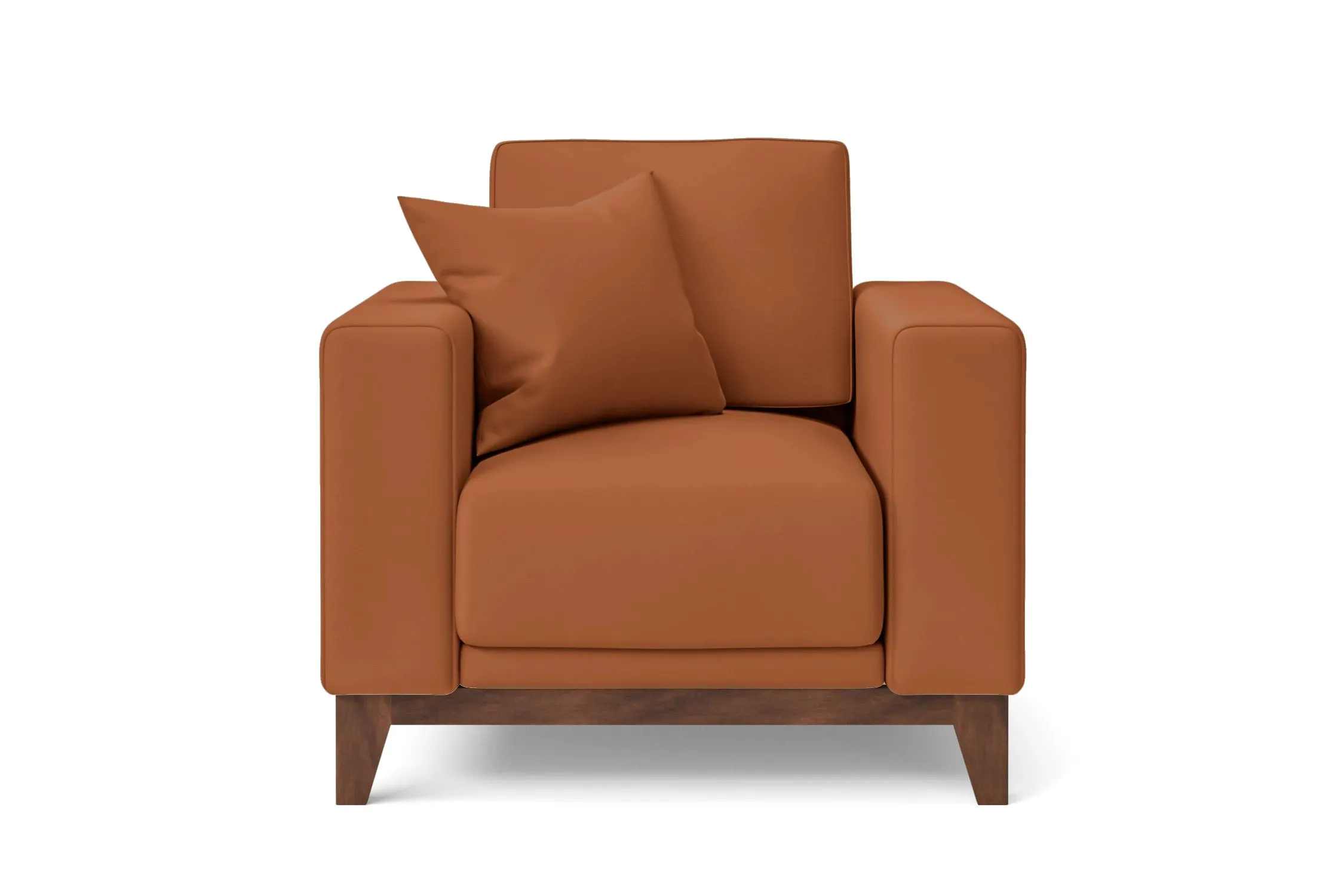 Lucca Armchair Tan Brown Leather