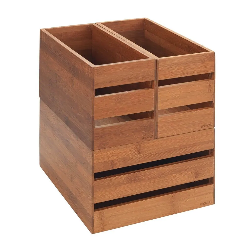 Madeira Stacking Bamboo Storage Crates Large