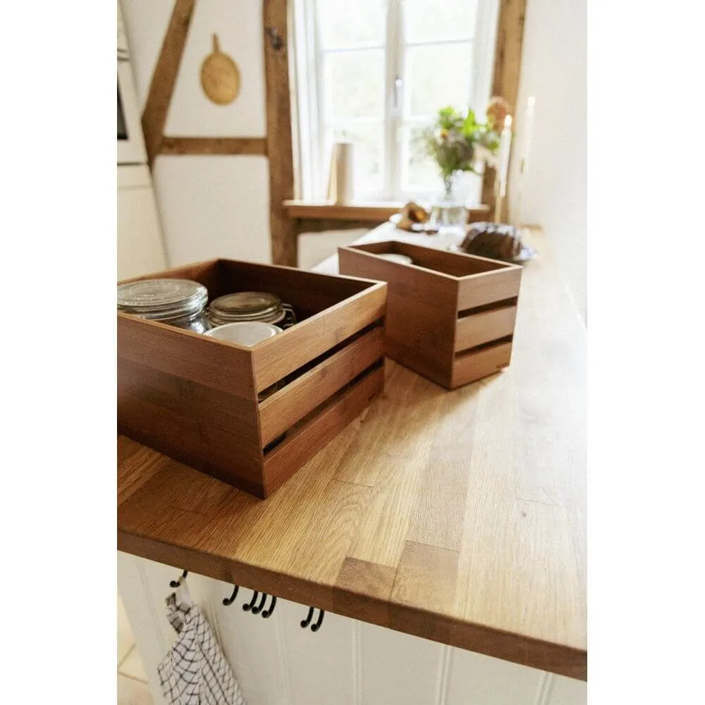 Madeira Stacking Bamboo Storage Crates Large