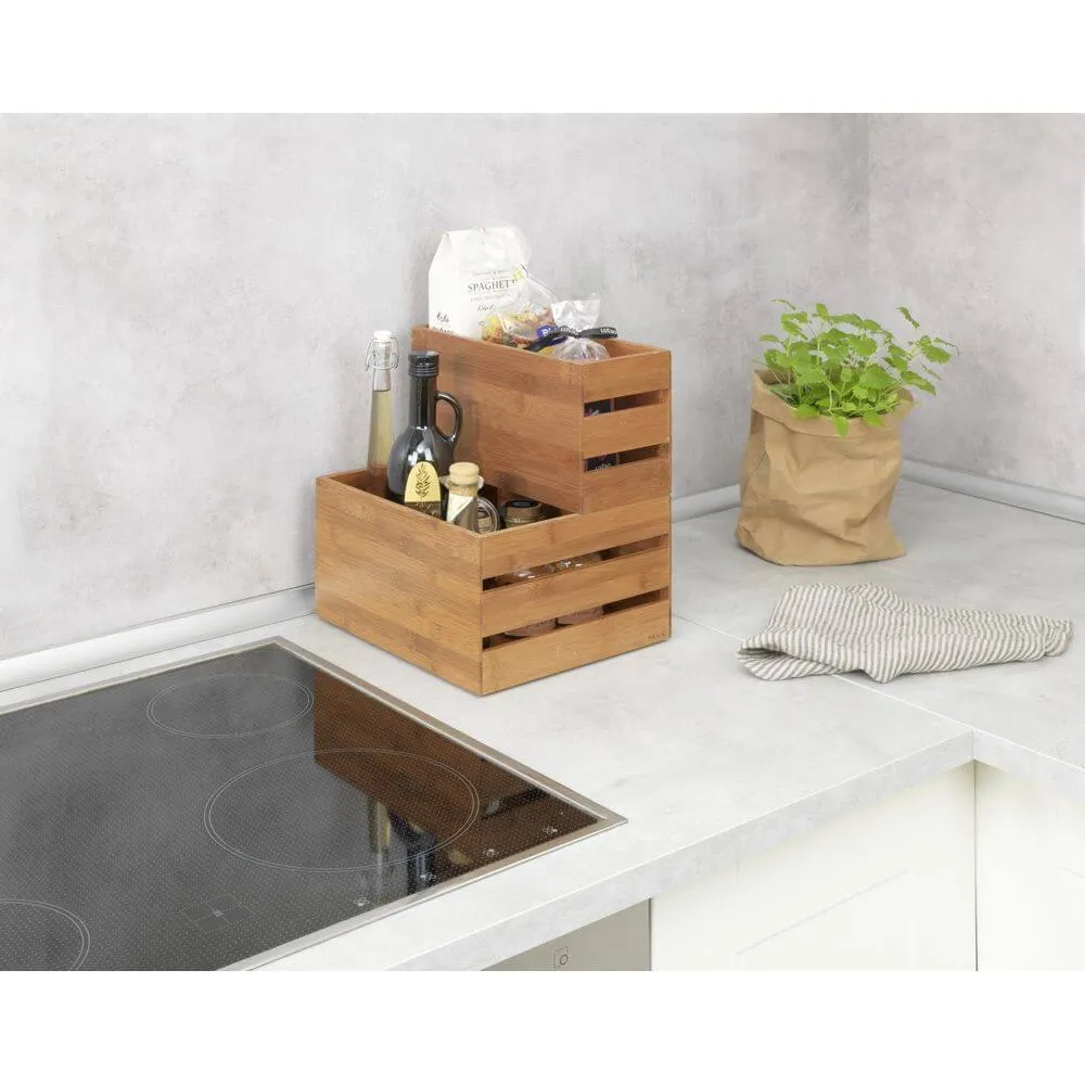 Madeira Stacking Bamboo Storage Crates Large