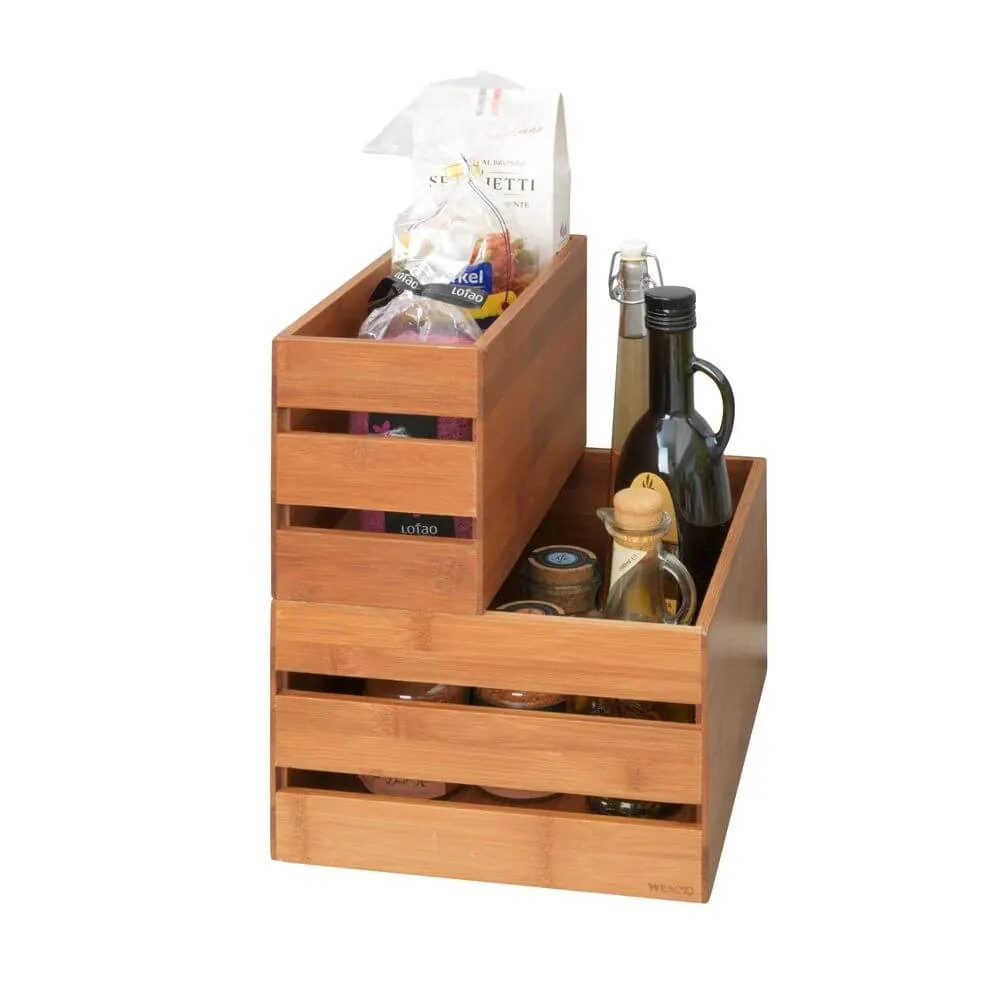 Madeira Stacking Bamboo Storage Crates Small