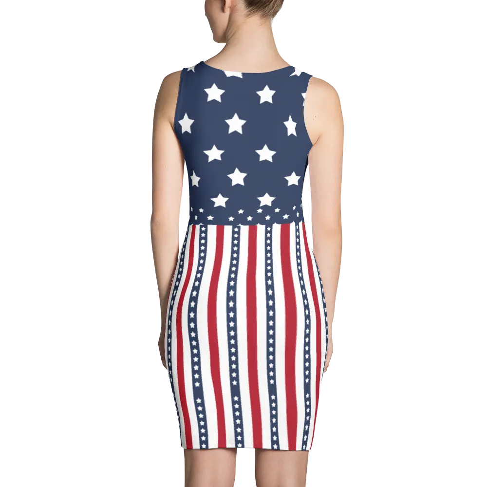 Make America Great White Stars Bodycon Dress