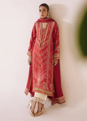 Mayna Festive Luxe Pret 23 - Aneeta Crimson Shirt And Dupatta