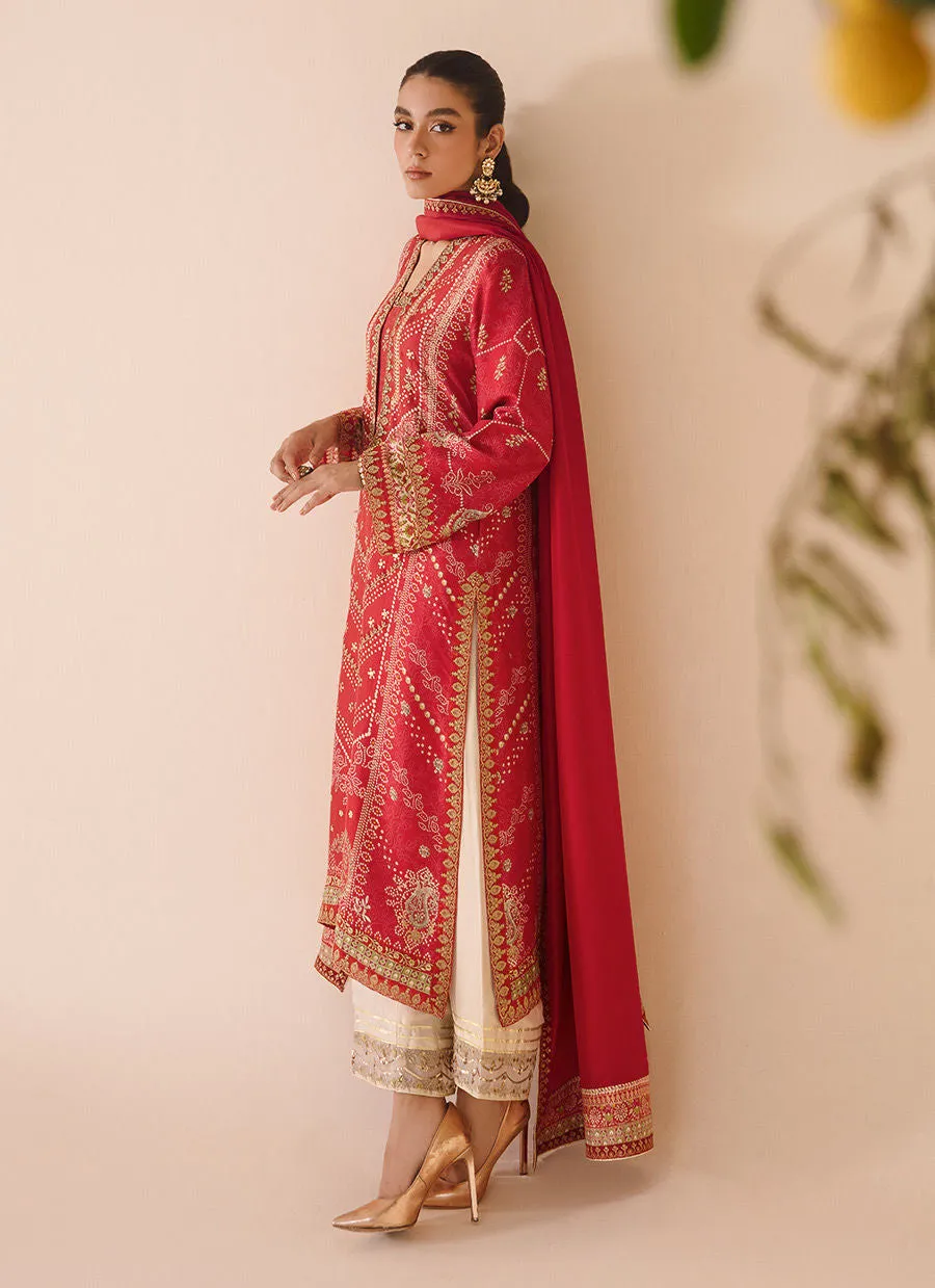 Mayna Festive Luxe Pret 23 - Aneeta Crimson Shirt And Dupatta