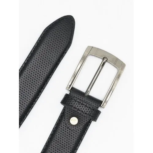 Men Cow Leather Dotted Print Belt