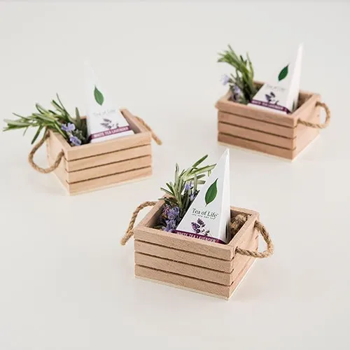 MINI WOODEN CRATE WITH JUTE HANDLES