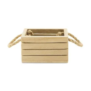 MINI WOODEN CRATE WITH JUTE HANDLES