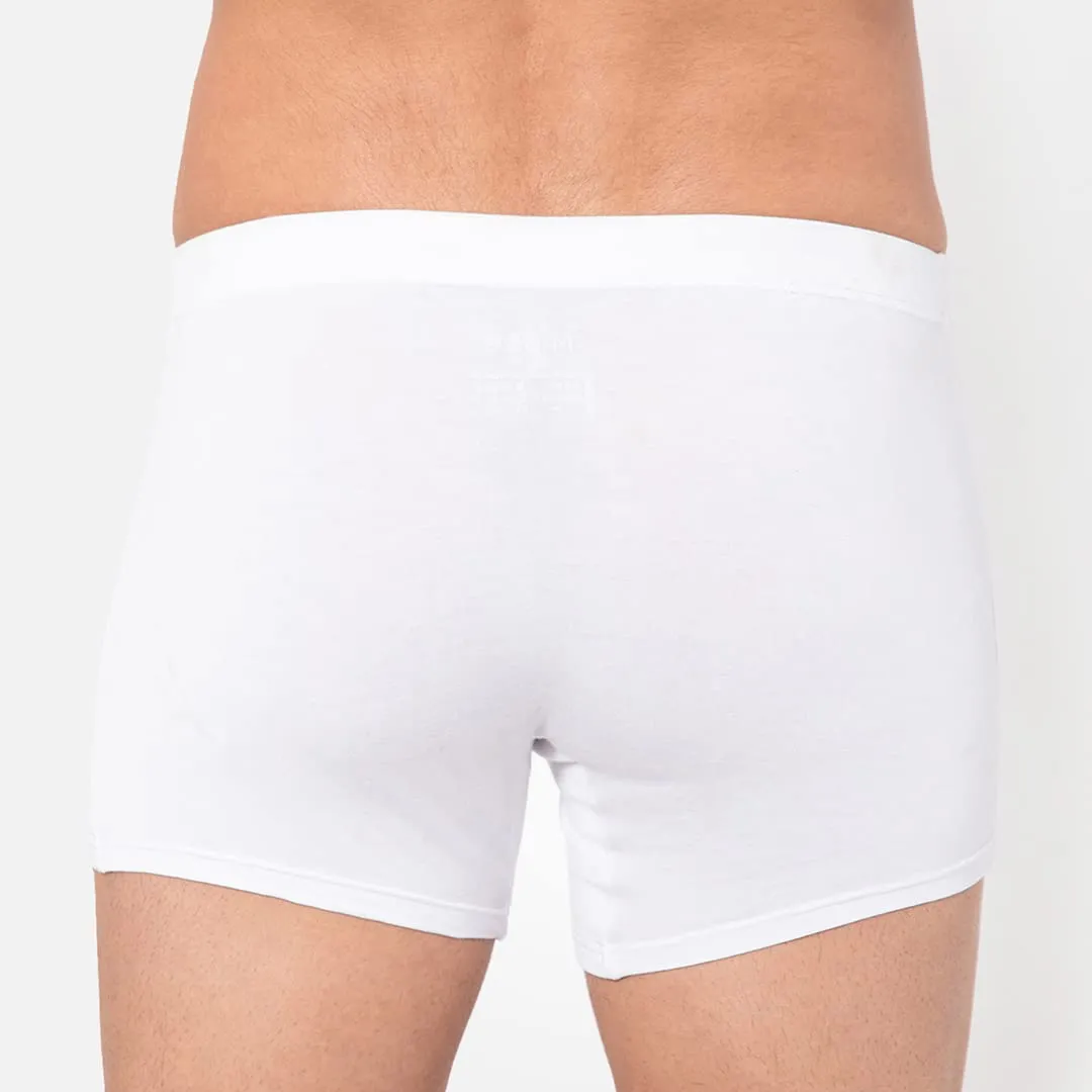 Mush Ultra Soft, Breathable, Feather Light Men's Bamboo Trunk || Naturally Anti-Odor and Anti-Microbial Bamboo Innerwear (S, White)