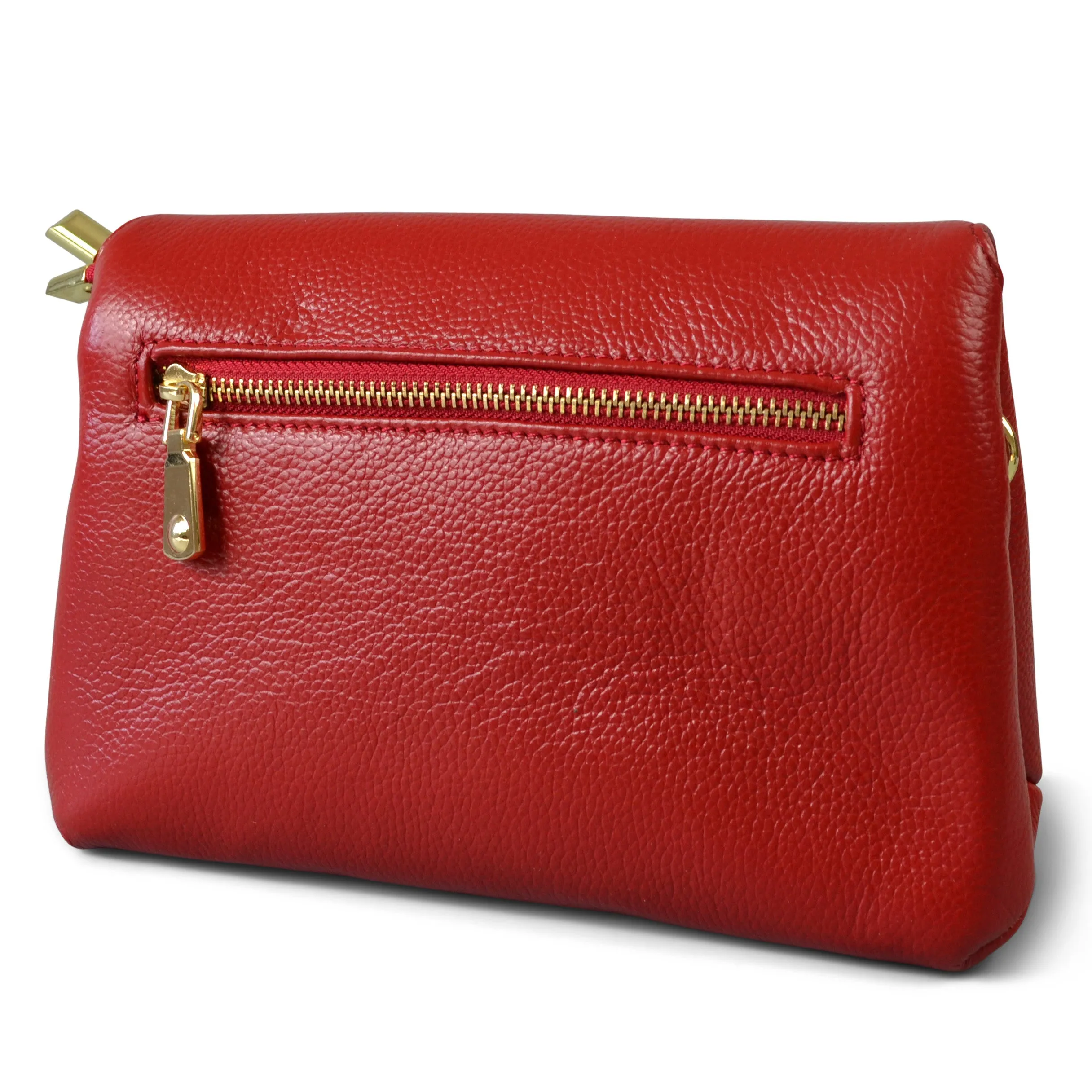 NAMBUCCA - Addison Road Embroidered Red Genuine Leather Crossbody Bag