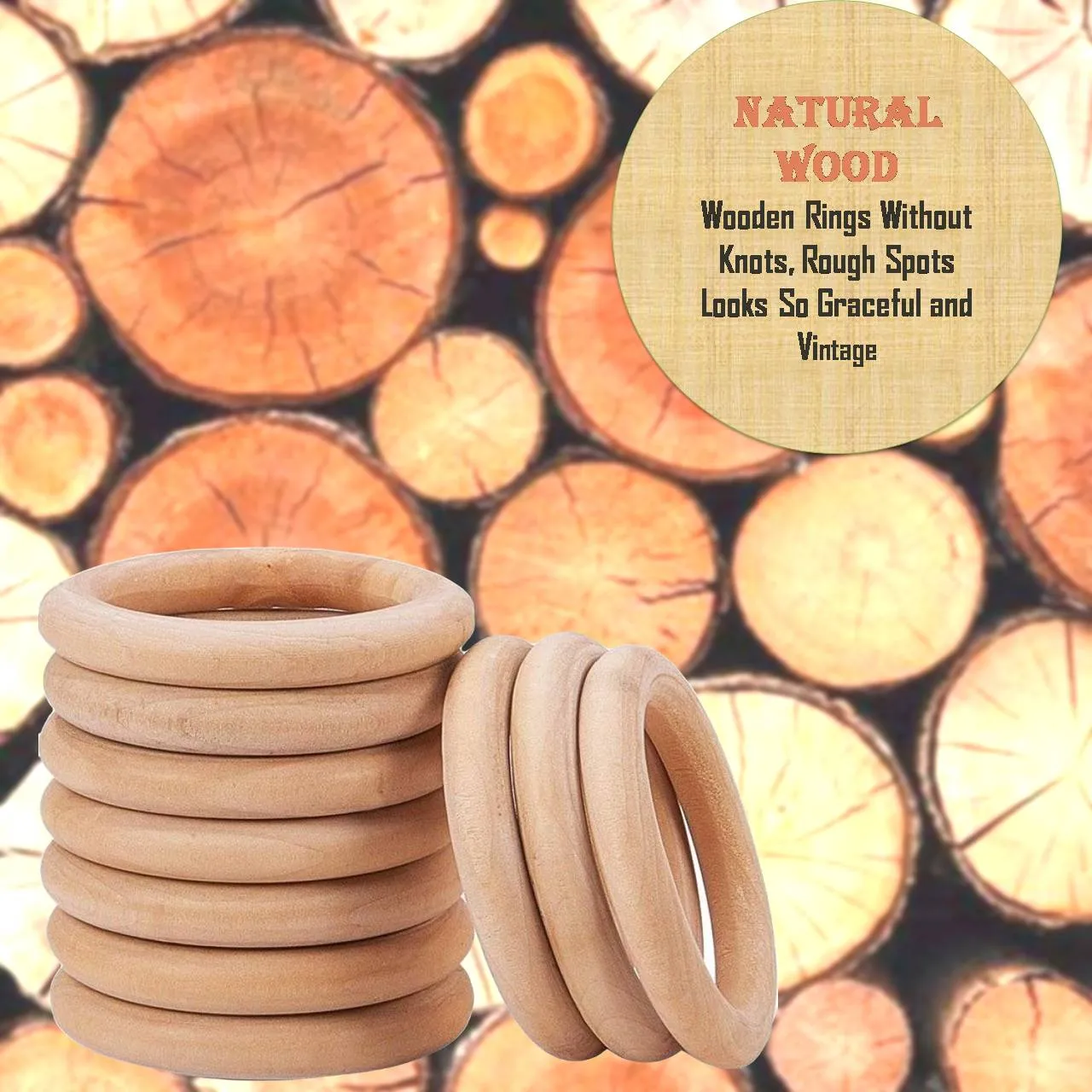 Natural Wooden Rings