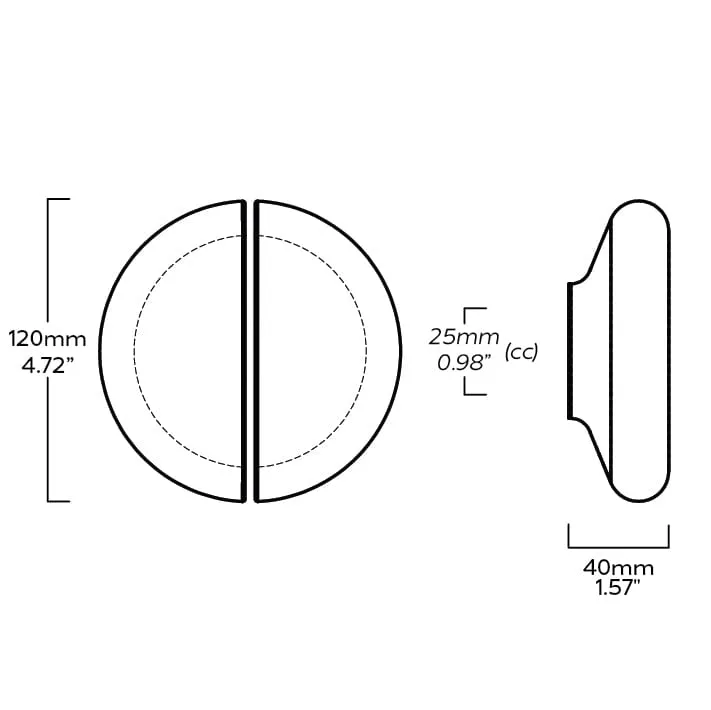 NORA Semi-Circular Wooden Handle - Oak