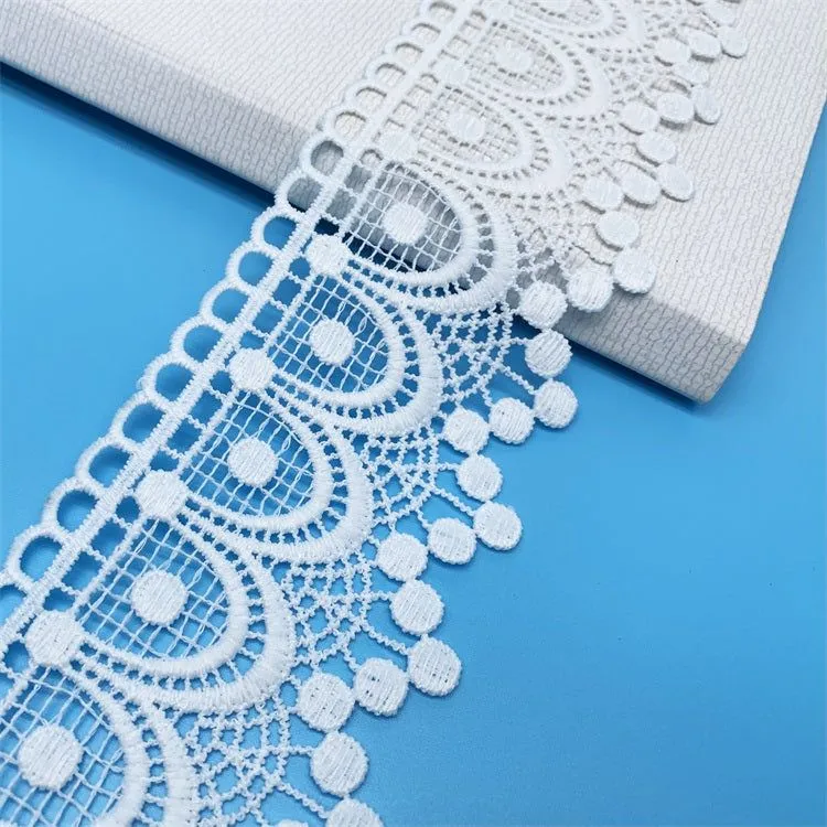 OEKO-TEX BSCI water soluble lace embroidery lace NFA12A095