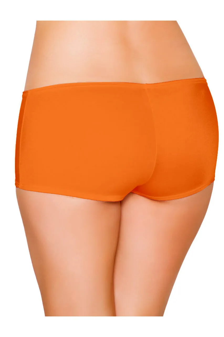 Orange Low Rise Booty Shorts