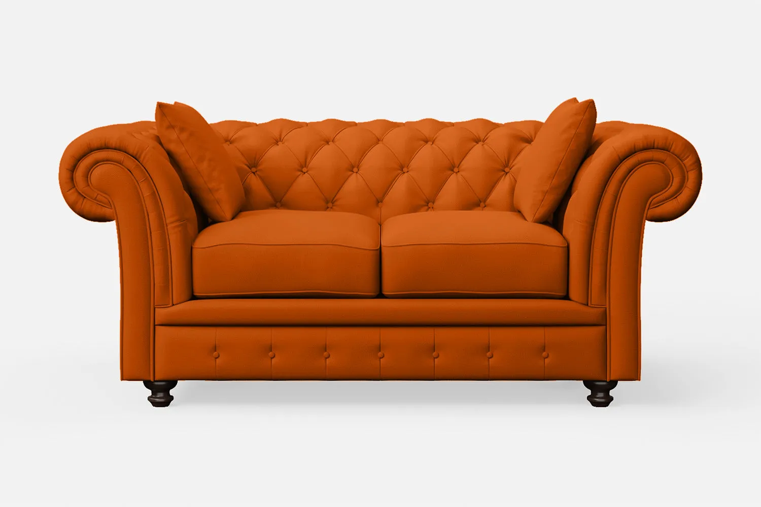 Pesaro 2 Seater Sofa Orange Leather