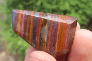 Polished Tiger Iron Jasper Faceted Free Forms x 13 From South Africa