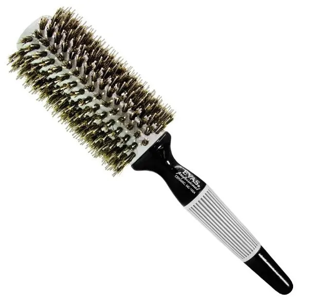 Professional Ceramic Wooden Natural / Nylon Bristles Hair Brush MC 604 - Evas