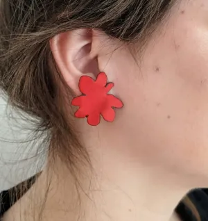 Red Pop Art Earrings