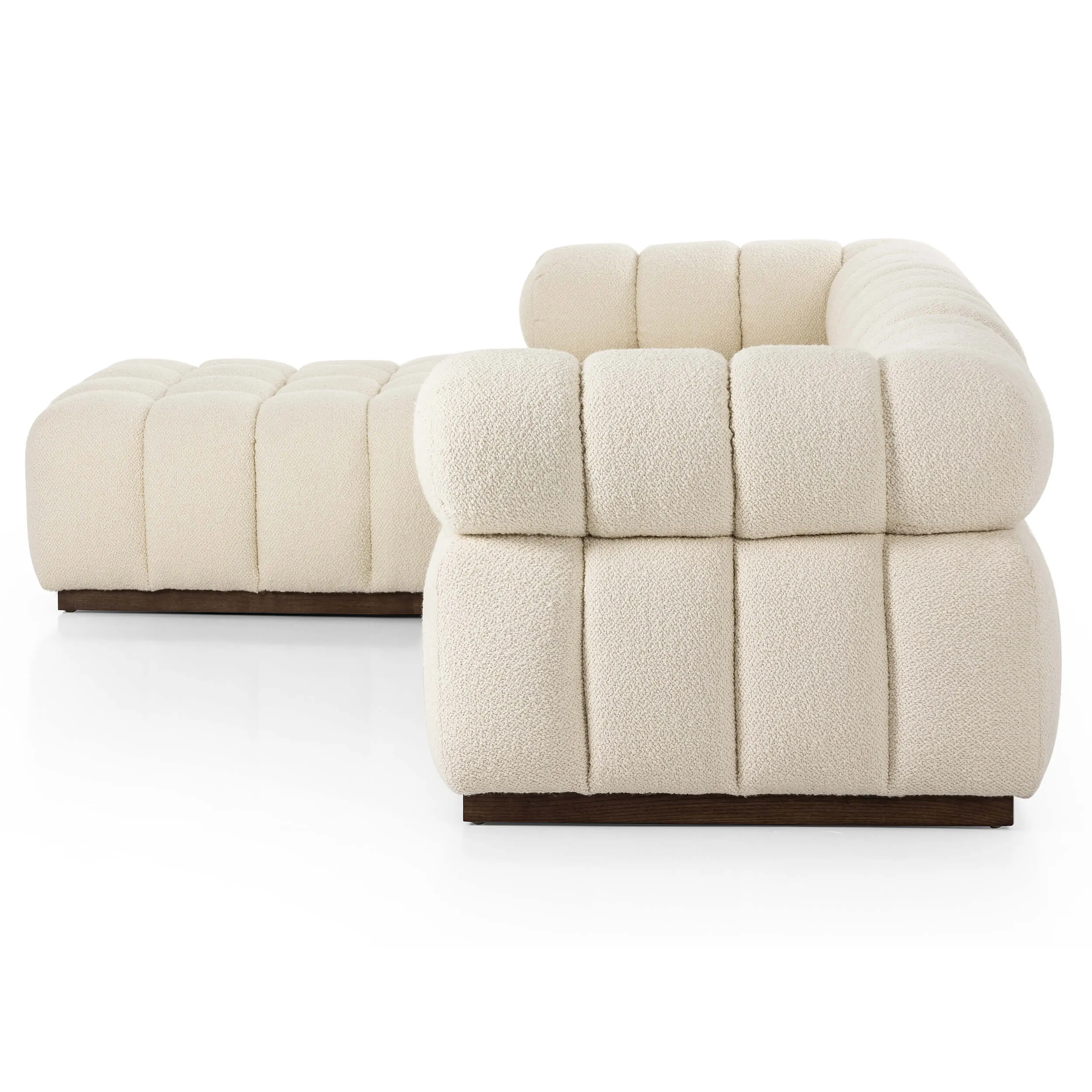 Roma 3-Piece Sectional w/Ottoman, Durham Cream