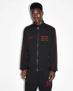 SCRIPTED ANTIDOTE TRAK JACKET BLACK/RED