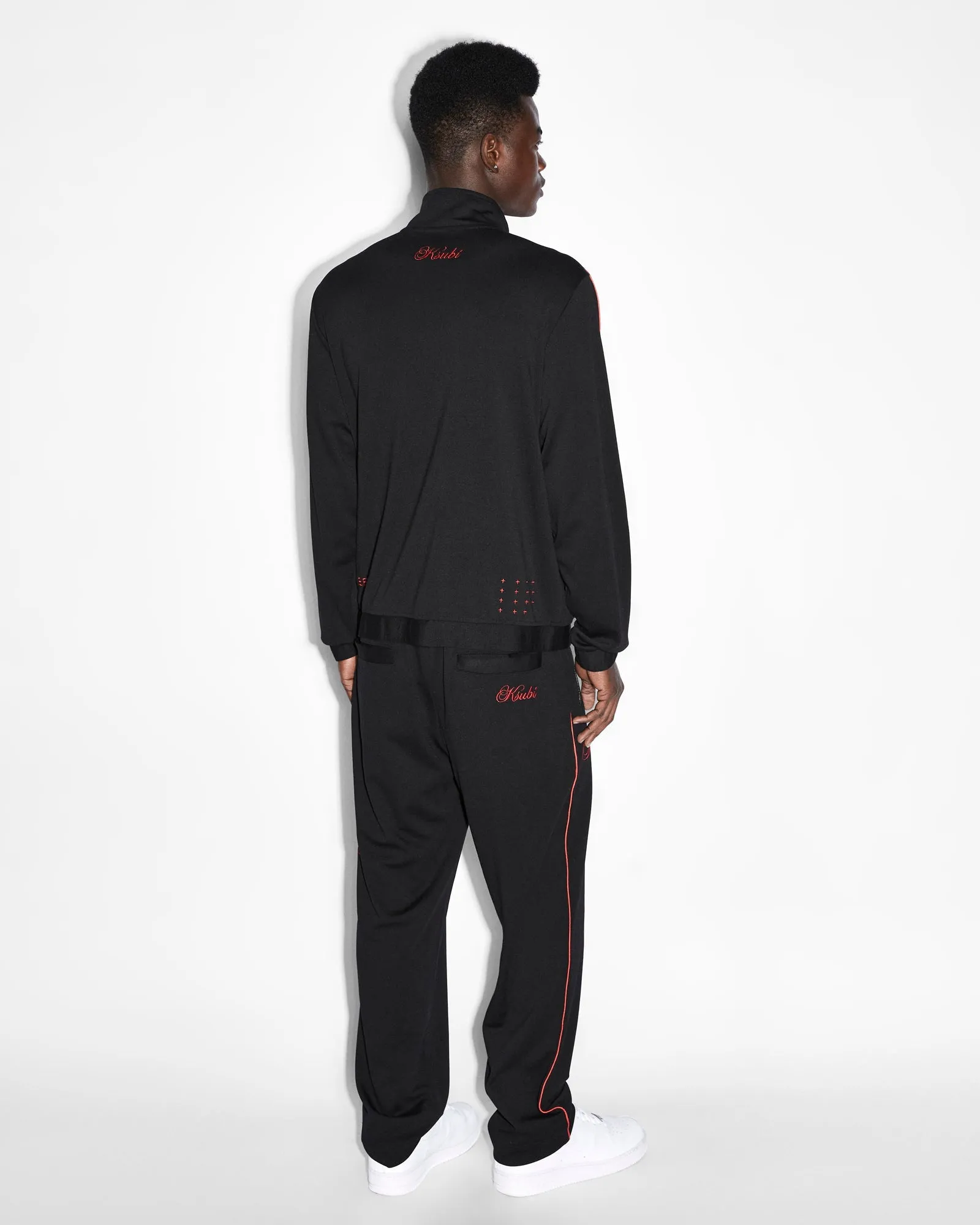 SCRIPTED ANTIDOTE TRAK JACKET BLACK/RED