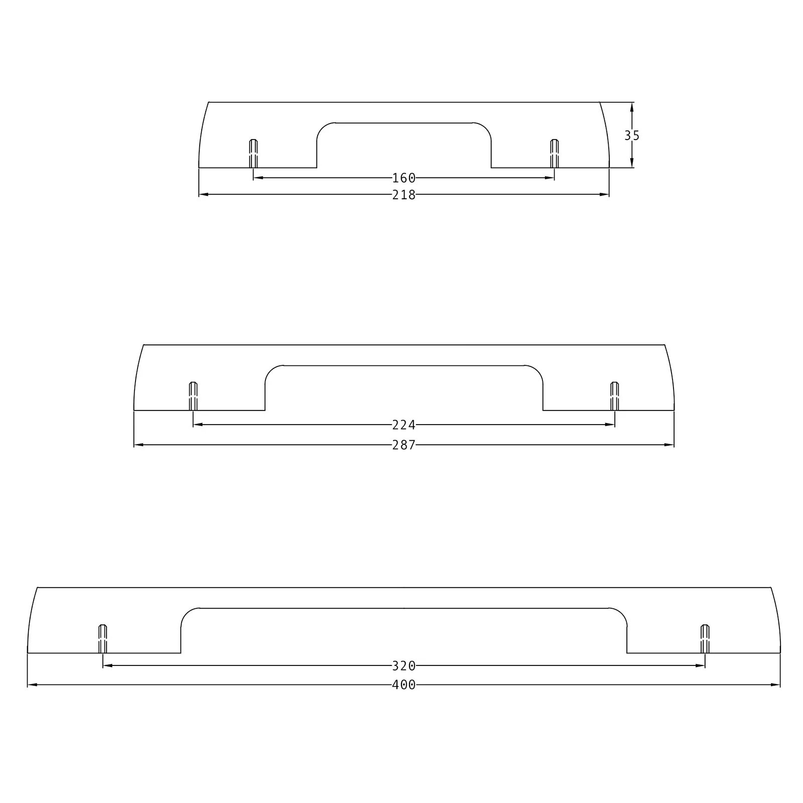 Slim Metro Cabinet Pull Handle