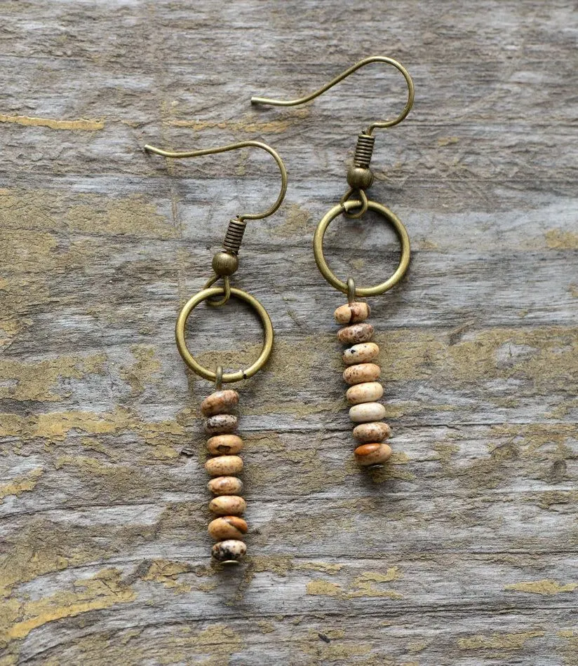 StoneBead Elegance Earrings