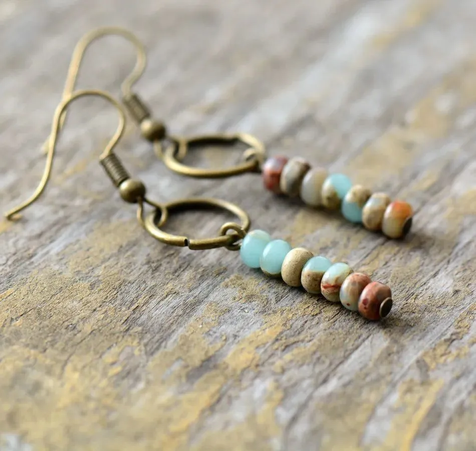 StoneBead Elegance Earrings