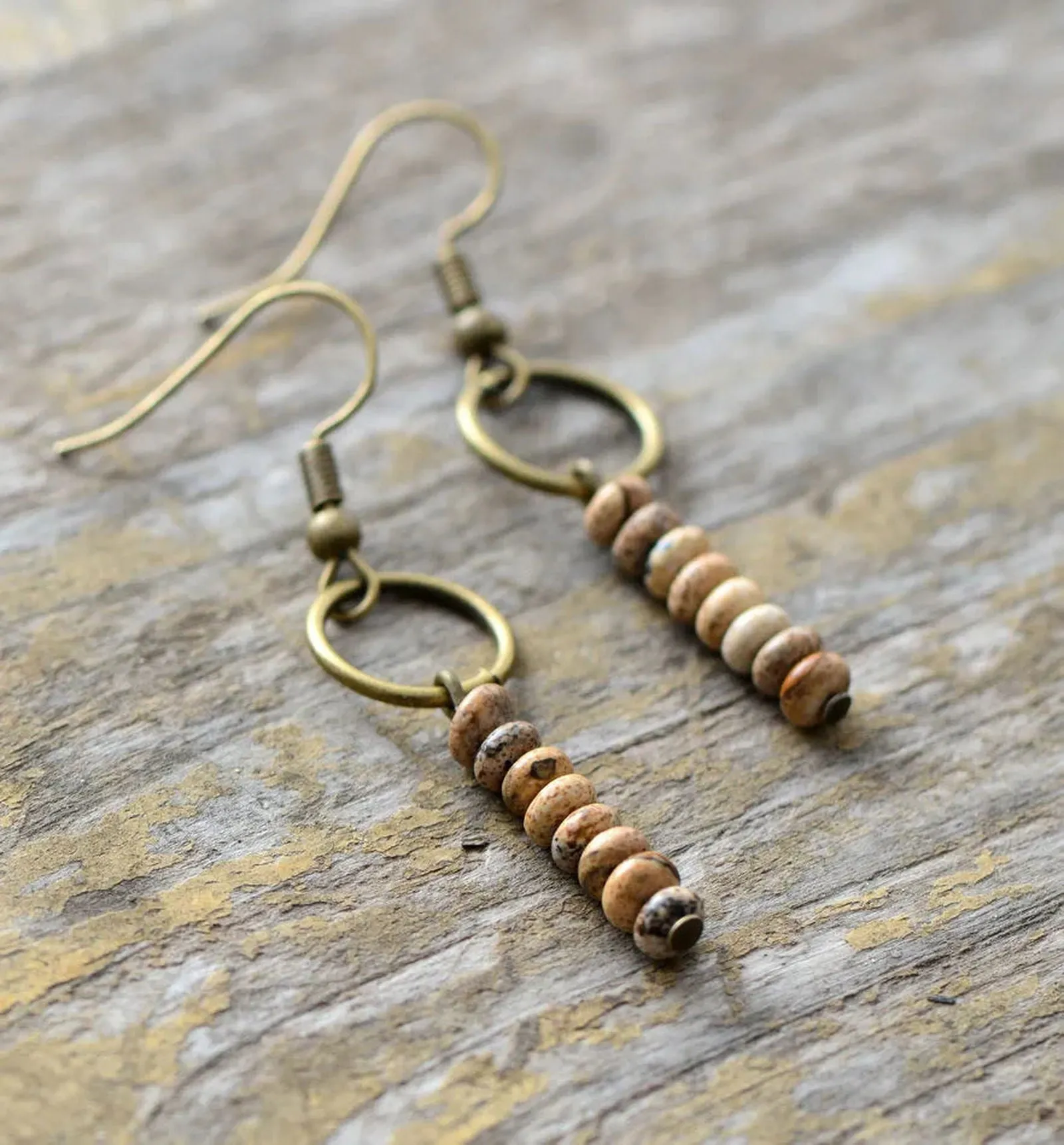 StoneBead Elegance Earrings