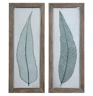 Tall Leaves Framed Art Set/2