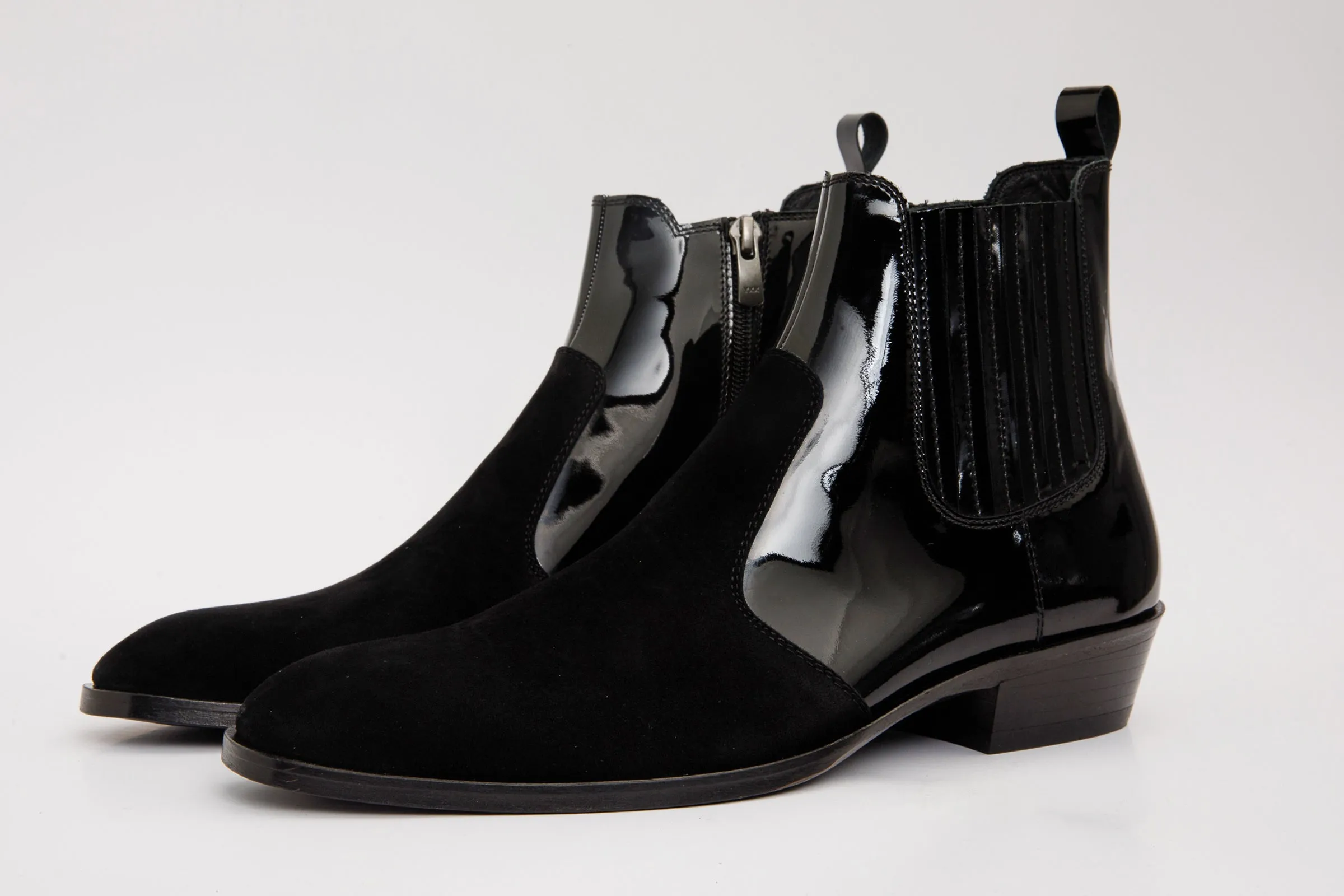 The Sorhag Black Suede Leather Dress Men Boot