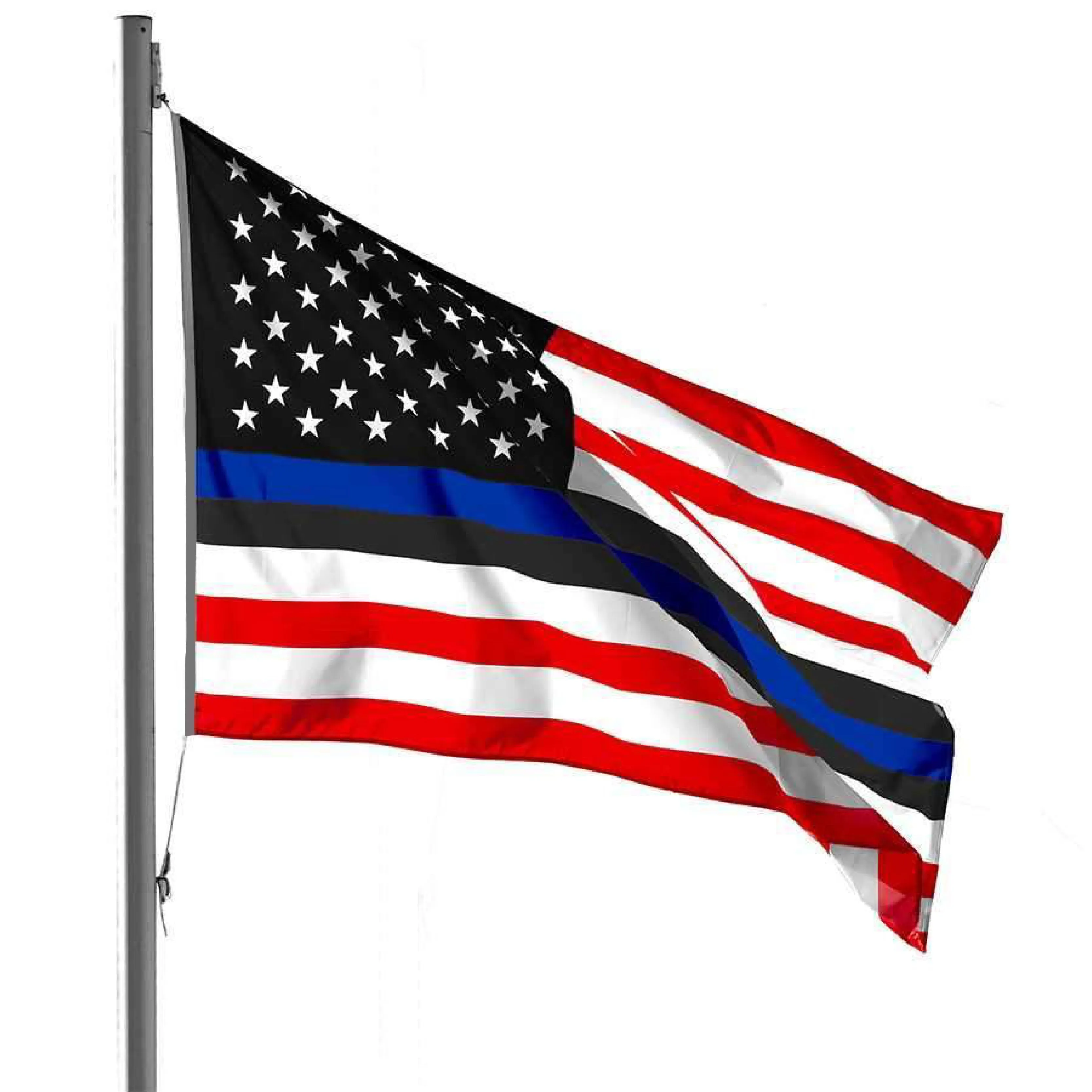 Thin Blue Line American, Red White & Blue - 3x5 Foot Flag with Grommets