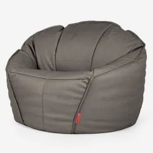 Ultimate Classic Gaming Bean Bag Chair - Vegan Leather Grey