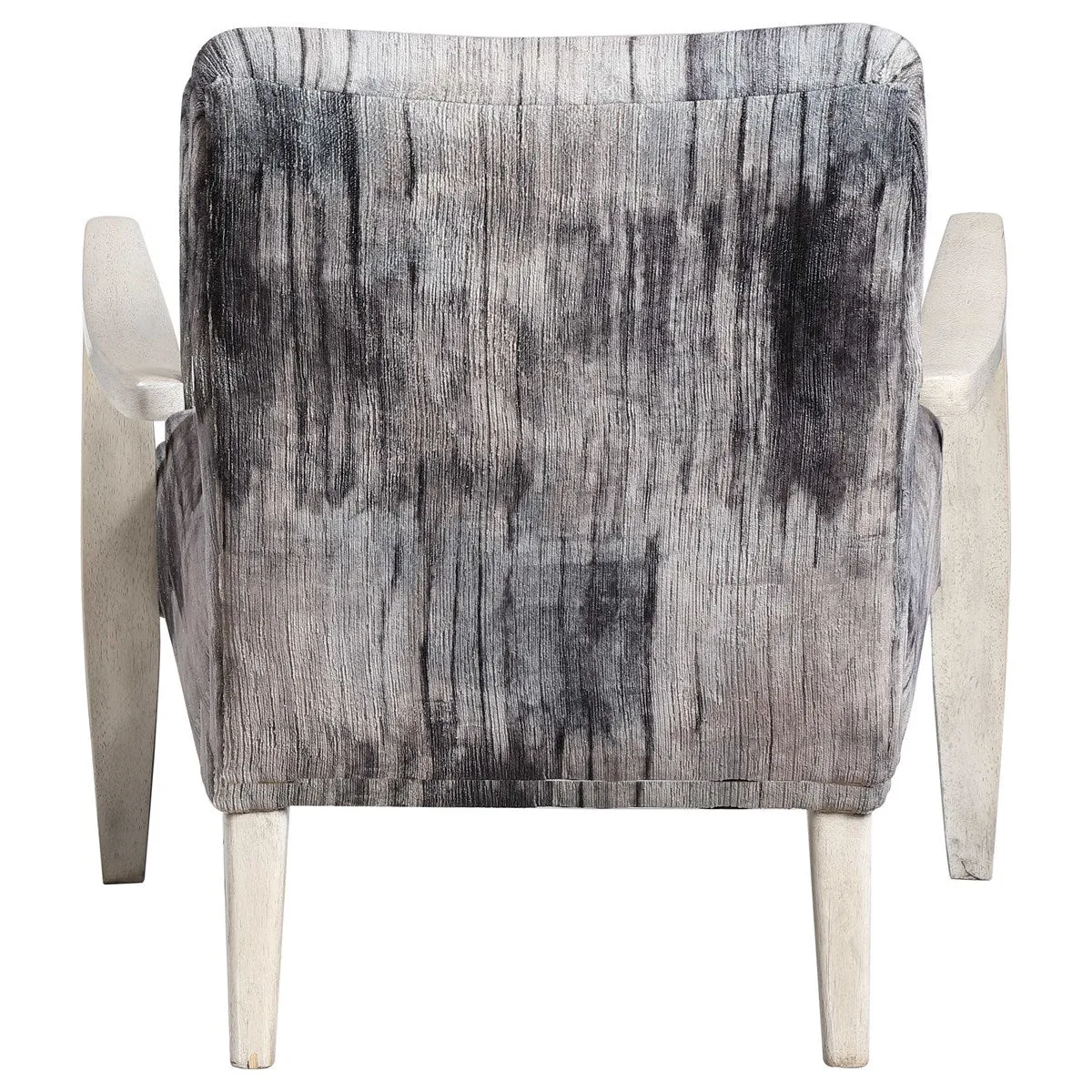 Watercolor Gray Chenille Accent Chair