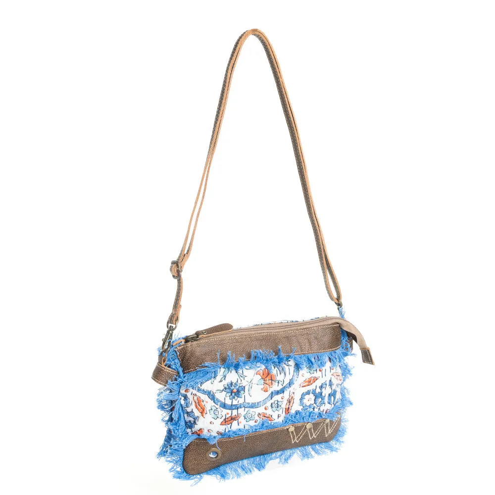 Whispers of azure wildflowers Small Crossbody Bag